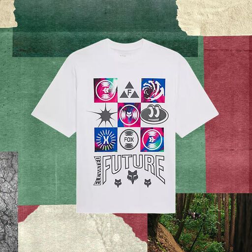 image of Fox tee with stylized text calling out tees